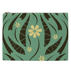 Folk Flowers Print Floral Pattern Ethnic Art Cosmetic Bag (xxl) by Eskimos