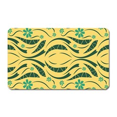 Folk Flowers Print Floral Pattern Ethnic Art Magnet (rectangular) by Eskimos