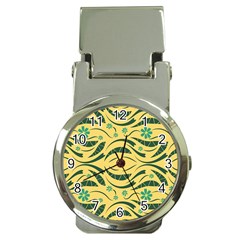 Folk Flowers Print Floral Pattern Ethnic Art Money Clip Watches by Eskimos