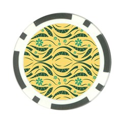 Folk Flowers Print Floral Pattern Ethnic Art Poker Chip Card Guard by Eskimos