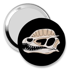 Dilophosaurus Skull Dino Skull Strip 3  Handbag Mirrors by honuhoney