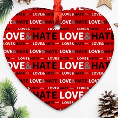 Love And Hate Typographic Design Pattern Ornament (heart)