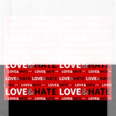 Love And Hate Typographic Design Pattern Rectangular Jigsaw Puzzl by dflcprintsclothing