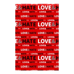 Love And Hate Typographic Design Pattern Shower Curtain 48  X 72  (small)  by dflcprintsclothing