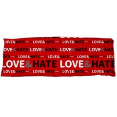 Love And Hate Typographic Design Pattern Body Pillow Case (dakimakura)