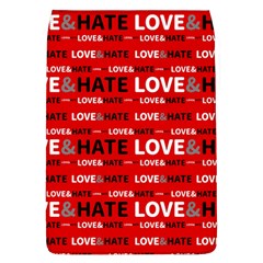 Love And Hate Typographic Design Pattern Removable Flap Cover (l) by dflcprintsclothing