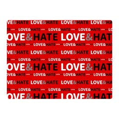 Love And Hate Typographic Design Pattern Double Sided Flano Blanket (mini)  by dflcprintsclothing