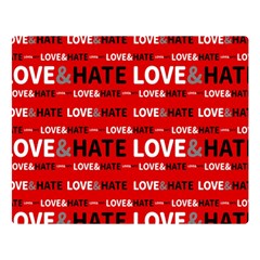 Love And Hate Typographic Design Pattern Double Sided Flano Blanket (large)  by dflcprintsclothing