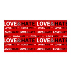 Love And Hate Typographic Design Pattern Satin Wrap by dflcprintsclothing