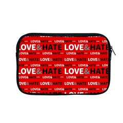 Love And Hate Typographic Design Pattern Apple Macbook Pro 13  Zipper Case by dflcprintsclothing