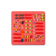 Istockphoto-1211748768-170667a Sweet-treats-candy-knolling-flatlay Backgrounderaser 20220427 131956690 Screenshot 20220515-210318 Square Magnet by neiceebeazzdesigns