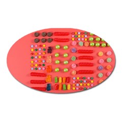 Istockphoto-1211748768-170667a Sweet-treats-candy-knolling-flatlay Backgrounderaser 20220427 131956690 Screenshot 20220515-210318 Oval Magnet by neiceebeazzdesigns