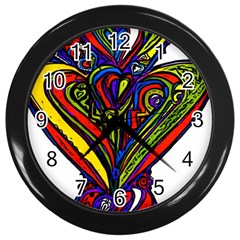 323e9da6-3c5d-45a8-8e87-448e29102b76 Wall Clock (black) by oneheartbeat