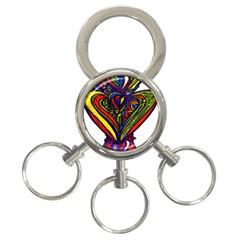 323e9da6-3c5d-45a8-8e87-448e29102b76 3-ring Key Chain by oneheartbeat