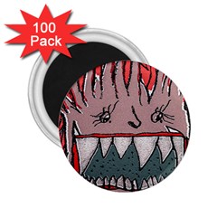 Evil Monster Close Up Portrait 2 25  Magnets (100 Pack)  by dflcprintsclothing