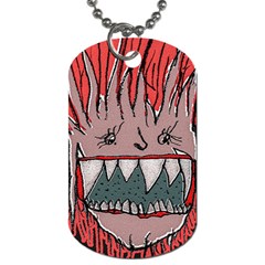 Evil Monster Close Up Portrait Dog Tag (two Sides) by dflcprintsclothing