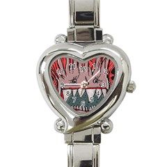 Evil Monster Close Up Portrait Heart Italian Charm Watch by dflcprintsclothing