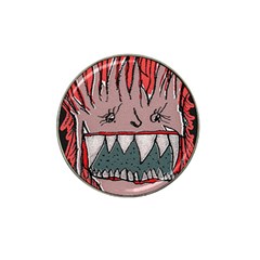 Evil Monster Close Up Portrait Hat Clip Ball Marker by dflcprintsclothing