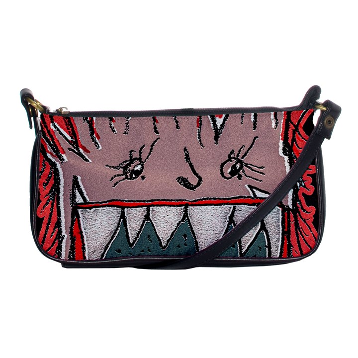 Evil Monster Close Up Portrait Shoulder Clutch Bag