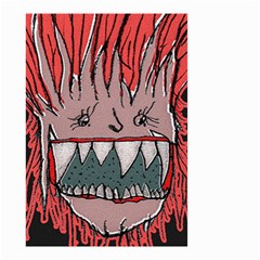 Evil Monster Close Up Portrait Small Garden Flag (two Sides) by dflcprintsclothing