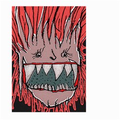 Evil Monster Close Up Portrait Large Garden Flag (two Sides) by dflcprintsclothing