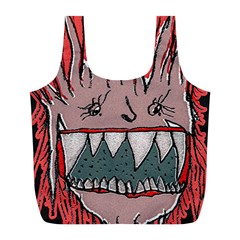 Evil Monster Close Up Portrait Full Print Recycle Bag (l) by dflcprintsclothing