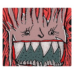 Evil Monster Close Up Portrait Double Sided Flano Blanket (small)  by dflcprintsclothing