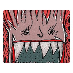 Evil Monster Close Up Portrait Double Sided Flano Blanket (large)  by dflcprintsclothing