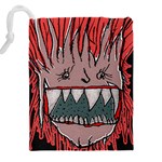 Evil Monster Close Up Portrait Drawstring Pouch (4XL) Back