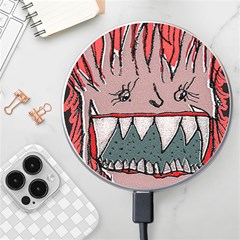 Evil Monster Close Up Portrait Wireless Charger by dflcprintsclothing