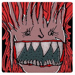 Evil Monster Close Up Portrait Uv Print Square Tile Coaster  by dflcprintsclothing