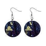 Glitch Witch II Mini Button Earrings Front