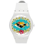 Humu Girl Lei Round Plastic Sport Watch (M) Front