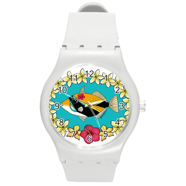 Humu Girl Lei Round Plastic Sport Watch (M)