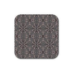 Old Style Decorative Seamless Pattern Rubber Coaster (square) by dflcprintsclothing