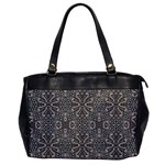 Old Style Decorative Seamless Pattern Oversize Office Handbag Front