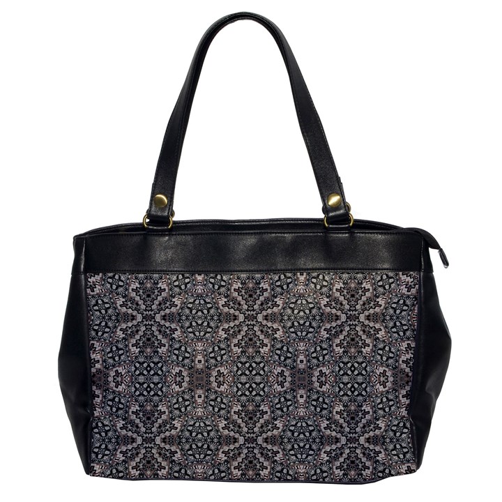 Old Style Decorative Seamless Pattern Oversize Office Handbag