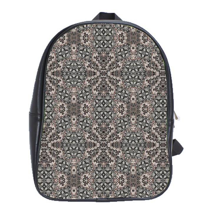 Old Style Decorative Seamless Pattern School Bag (XL)