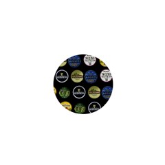 Beer Brands Logo Pattern 1  Mini Buttons by dflcprintsclothing