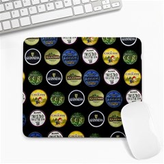 Beer Brands Logo Pattern Large Mousepads by dflcprintsclothing