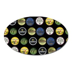 Beer Brands Logo Pattern Oval Magnet by dflcprintsclothing