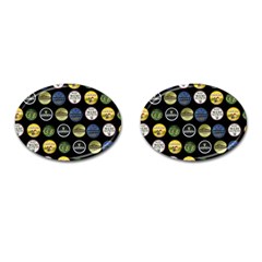 Beer Brands Logo Pattern Cufflinks (oval) by dflcprintsclothing