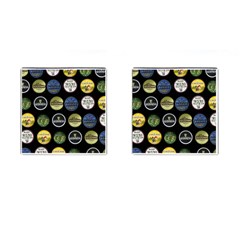 Beer Brands Logo Pattern Cufflinks (square) by dflcprintsclothing