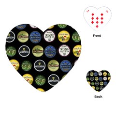 Beer Brands Logo Pattern Playing Cards Single Design (heart)