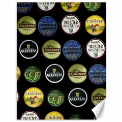 Beer Brands Logo Pattern Canvas 36  X 48  by dflcprintsclothing