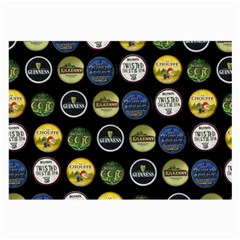 Beer Brands Logo Pattern Large Glasses Cloth (2 Sides) by dflcprintsclothing