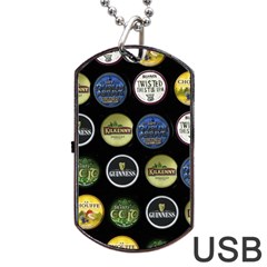 Beer Brands Logo Pattern Dog Tag Usb Flash (one Side) by dflcprintsclothing