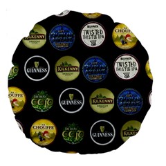 Beer Brands Logo Pattern Large 18  Premium Round Cushions by dflcprintsclothing