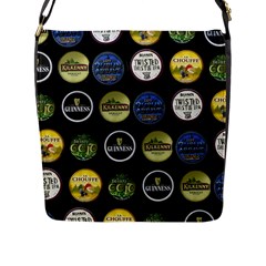 Beer Brands Logo Pattern Flap Closure Messenger Bag (l) by dflcprintsclothing