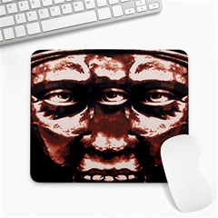 Creepy Head Portrait Artwork Large Mousepads by dflcprintsclothing